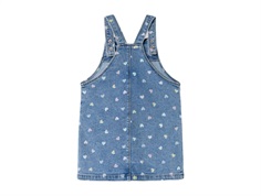 Name It medium blue denim hearts overall kjole